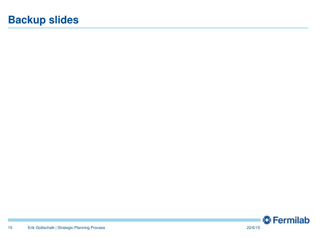 backup slides