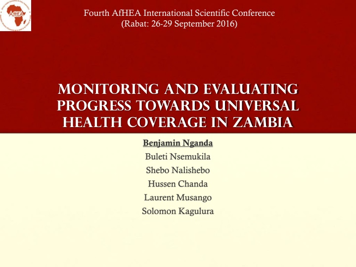 fourth afhea international scientific conference