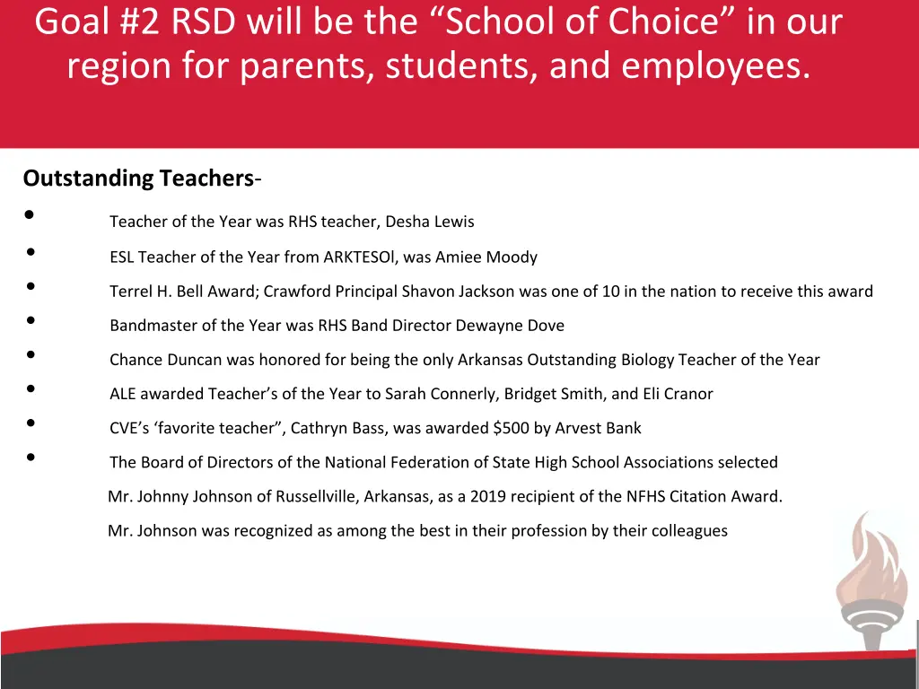 goal 2 rsd will be the school of choice