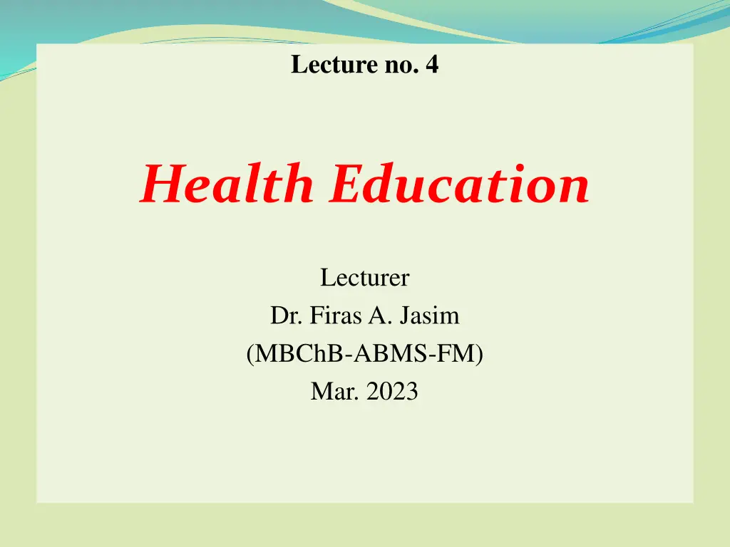 lecture no 4