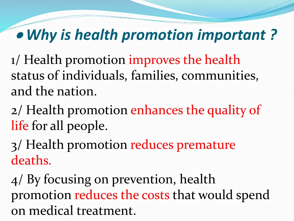 why is health promotion important