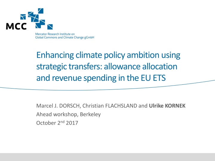 enhancing climate policy ambition using strategic