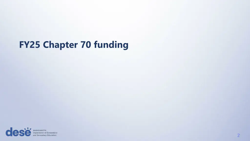 fy25 chapter 70 funding