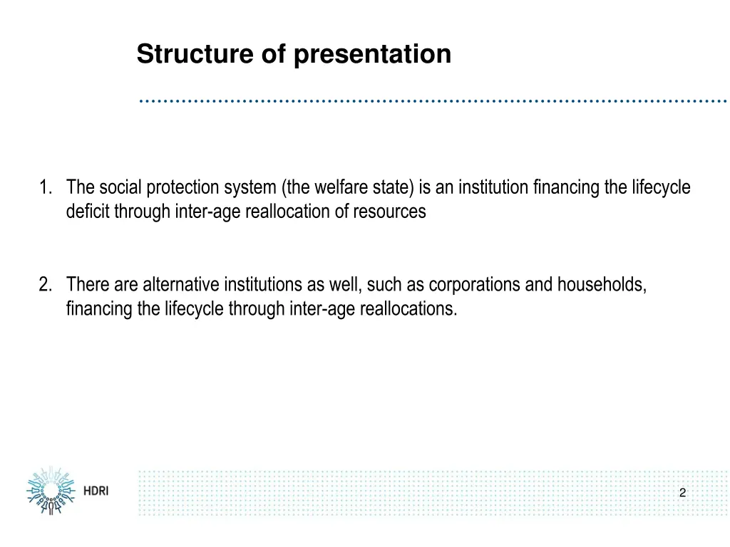 structure of presentation