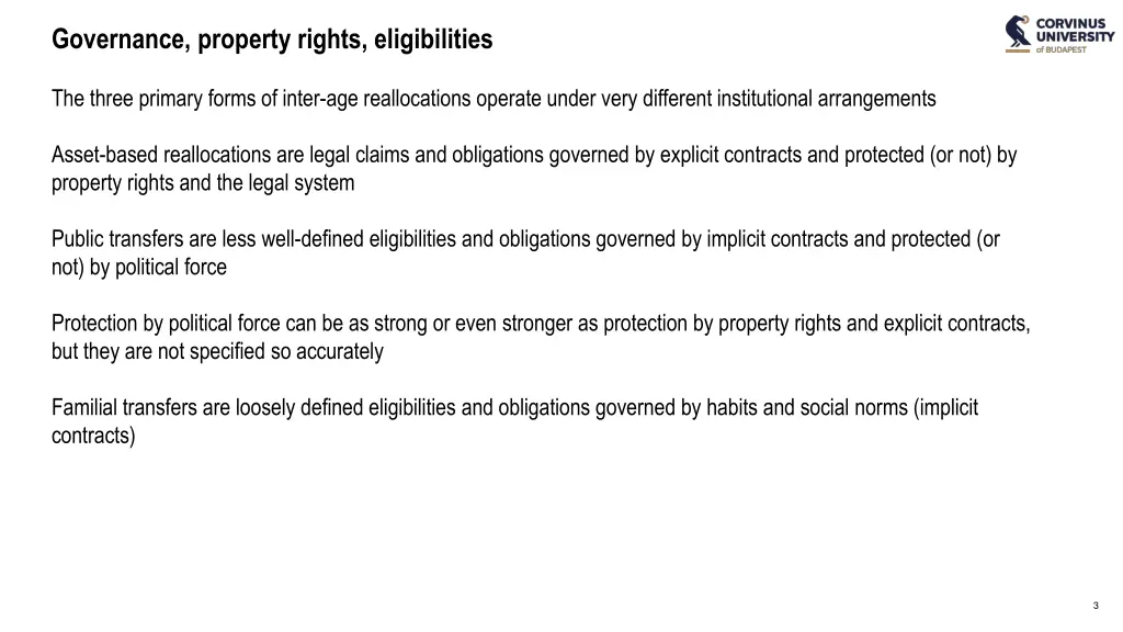 governance property rights eligibilities