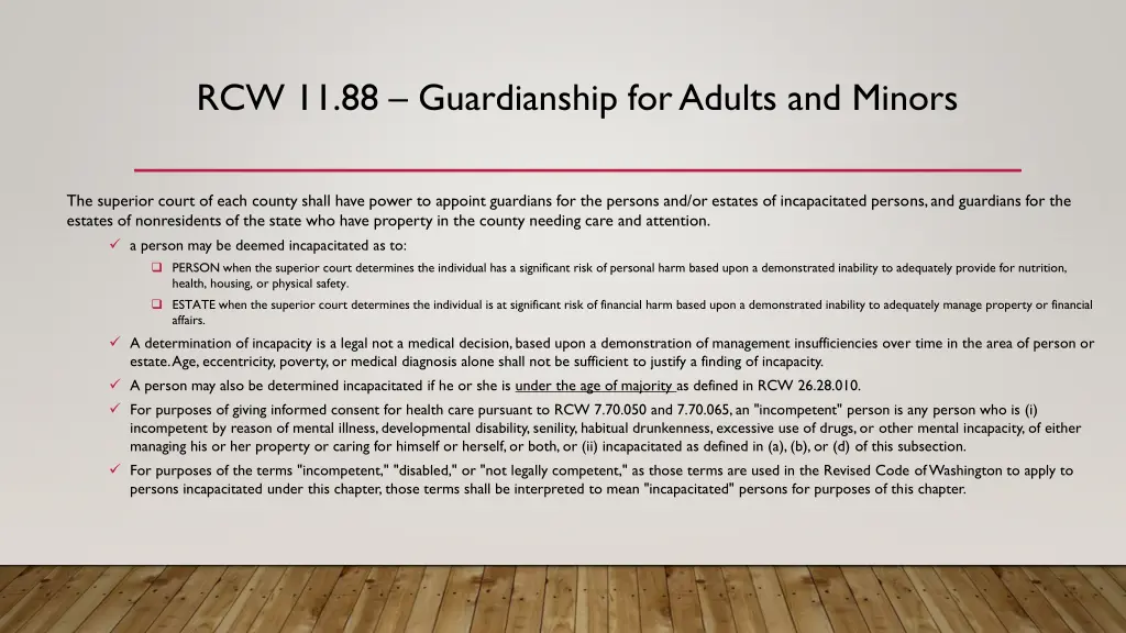 rcw 11 88 guardianship for adults and minors