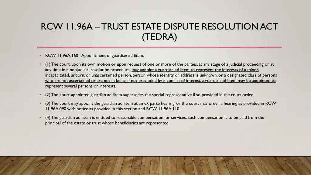 rcw 11 96a trust estate dispute resolution