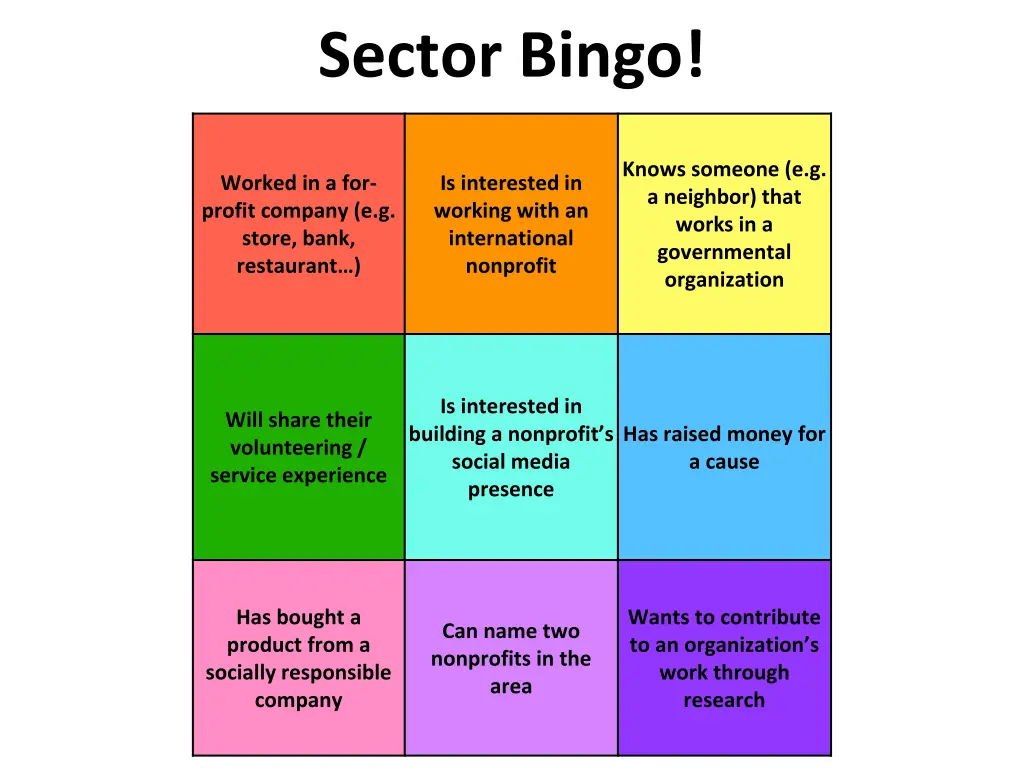 sector bingo