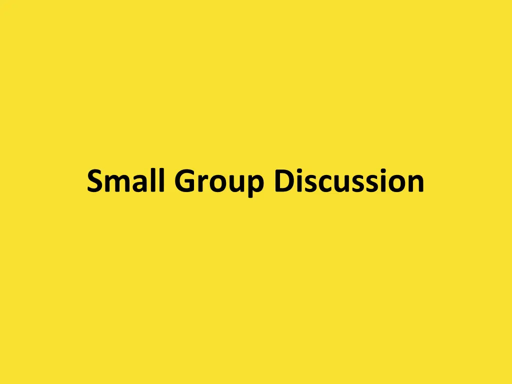 small group discussion