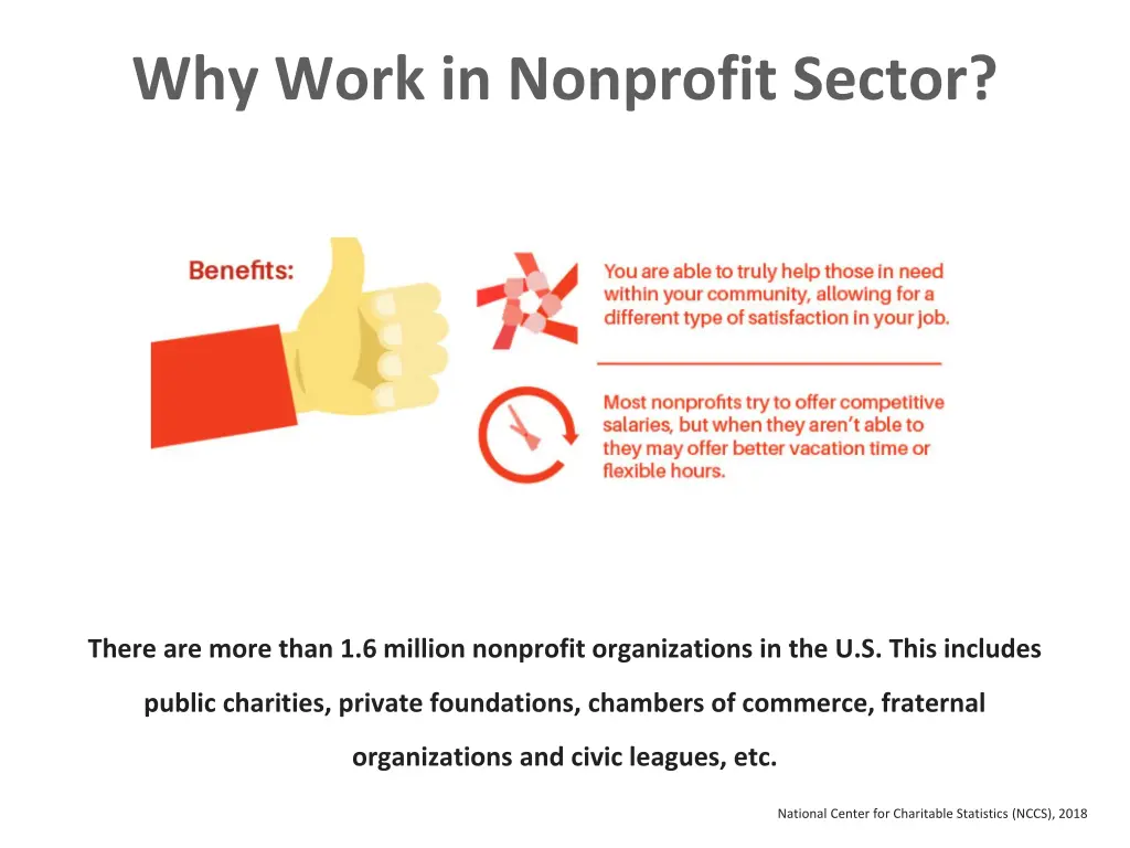 why work in nonprofit sector