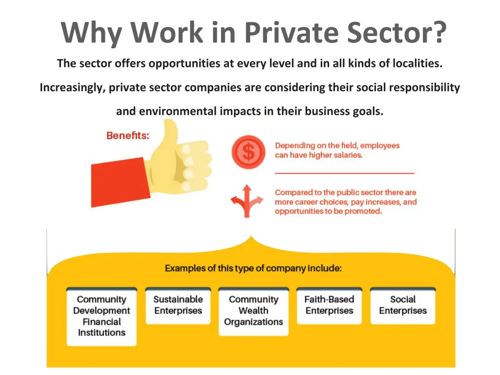 why work in private sector