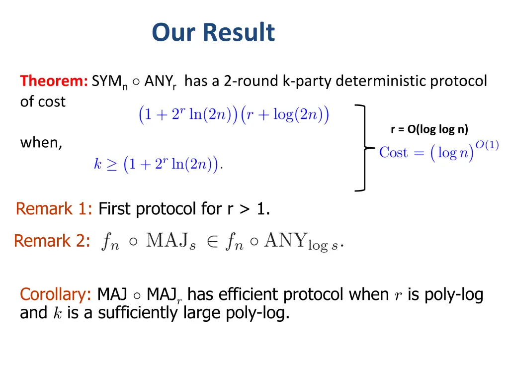 our result