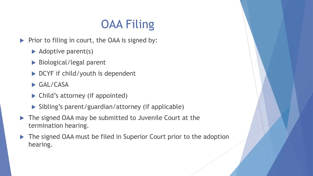 oaa filing