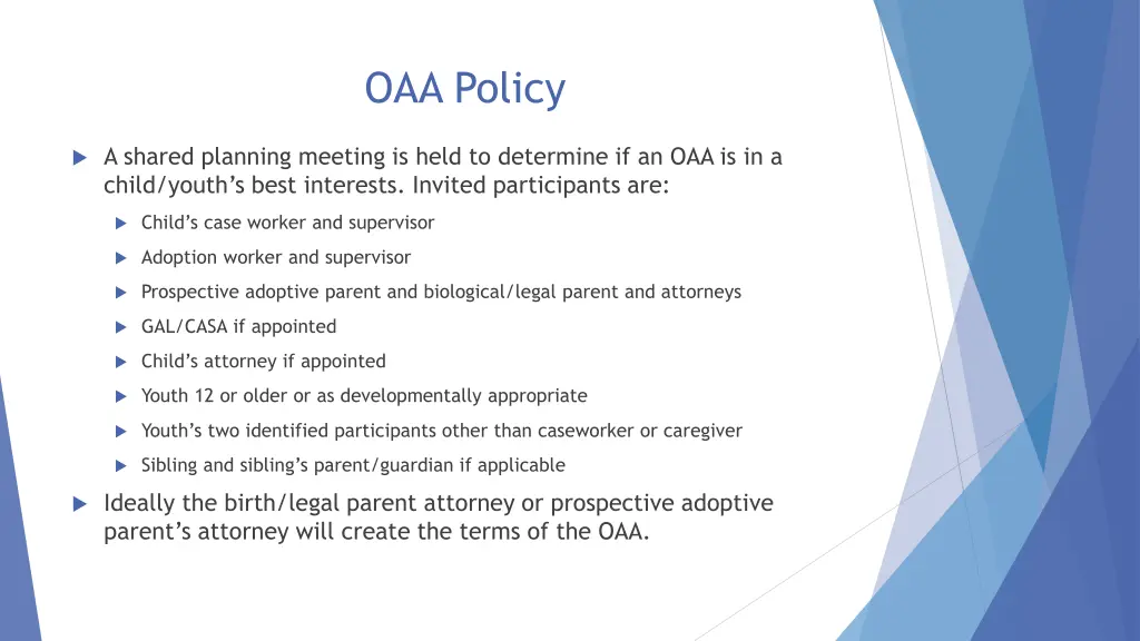 oaa policy