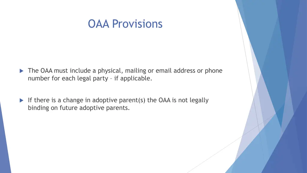 oaa provisions 2