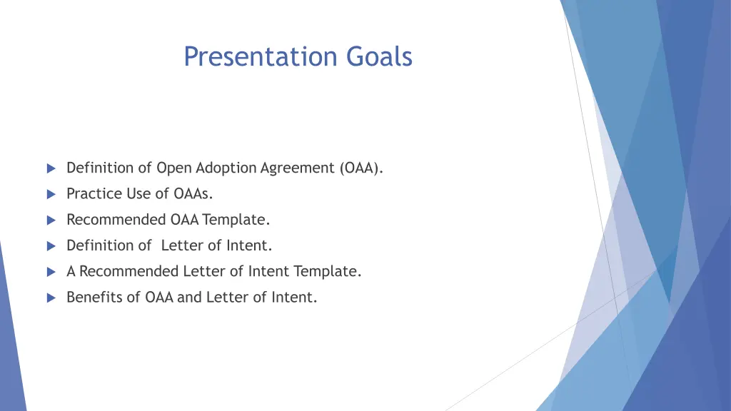 presentation goals