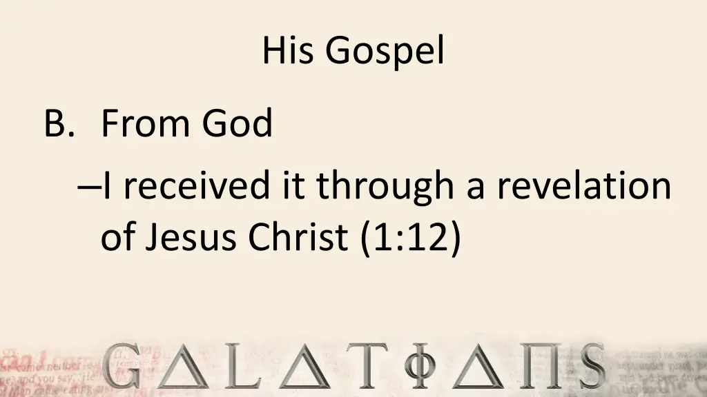 his gospel 2