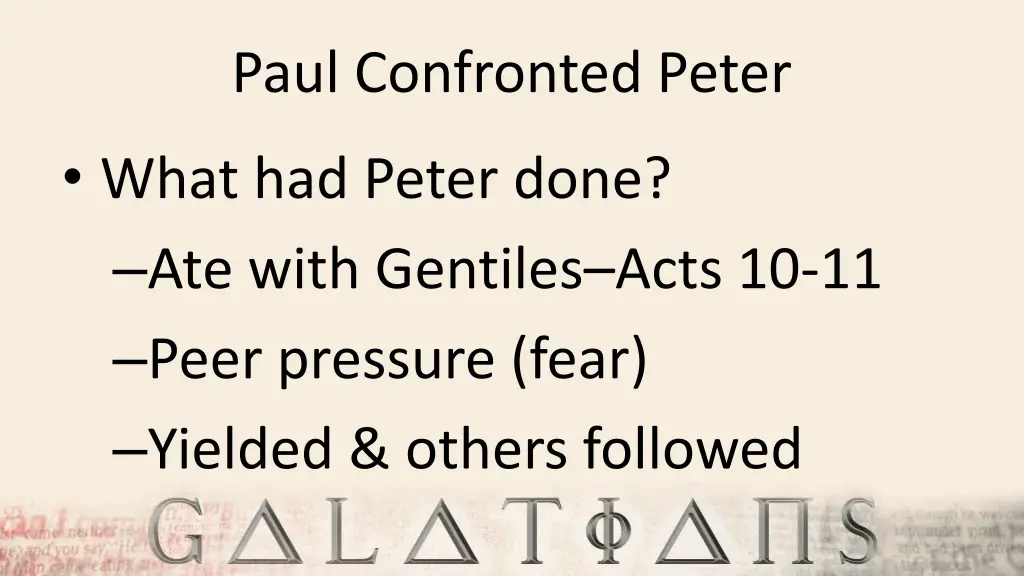 paul confronted peter