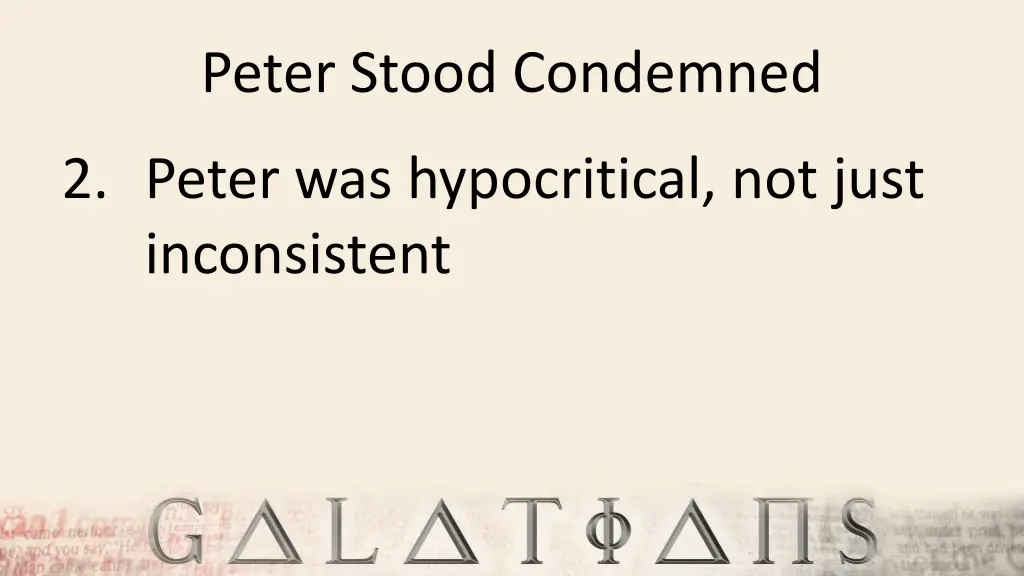 peter stood condemned 1