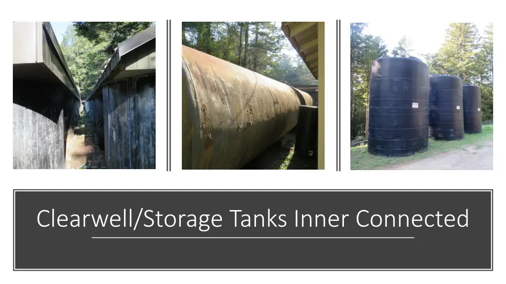 clearwell storage tanks inner connected