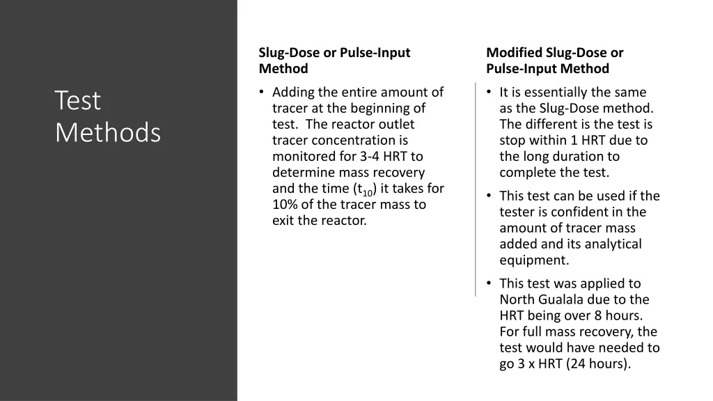 slug dose or pulse input method adding the entire