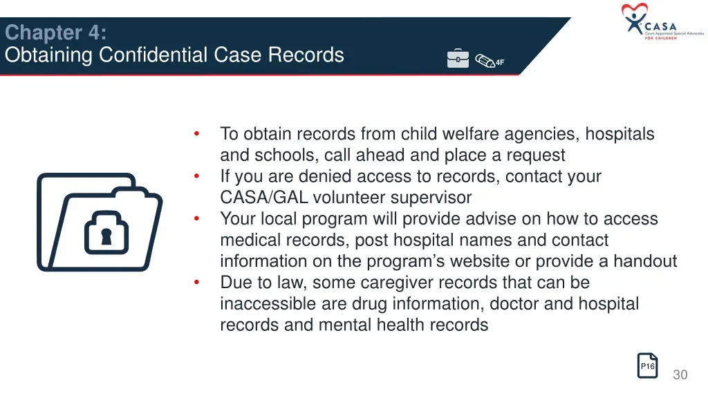 chapter 4 obtaining confidential case records 1