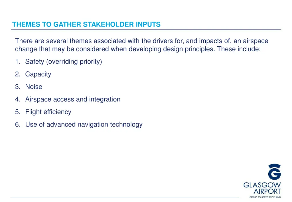 themes to gather stakeholder inputs