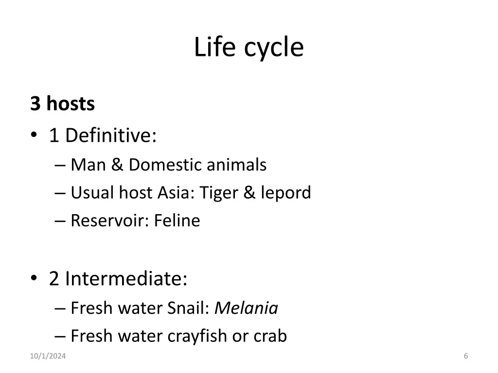 life cycle