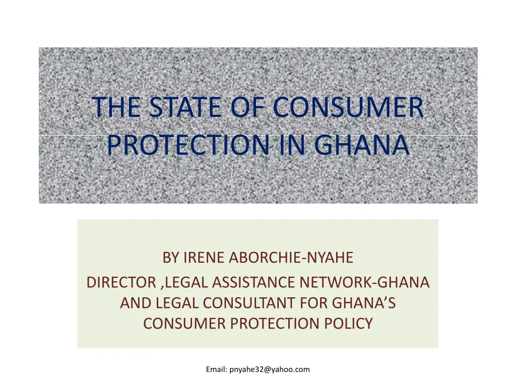 the state of consumer protection in ghana