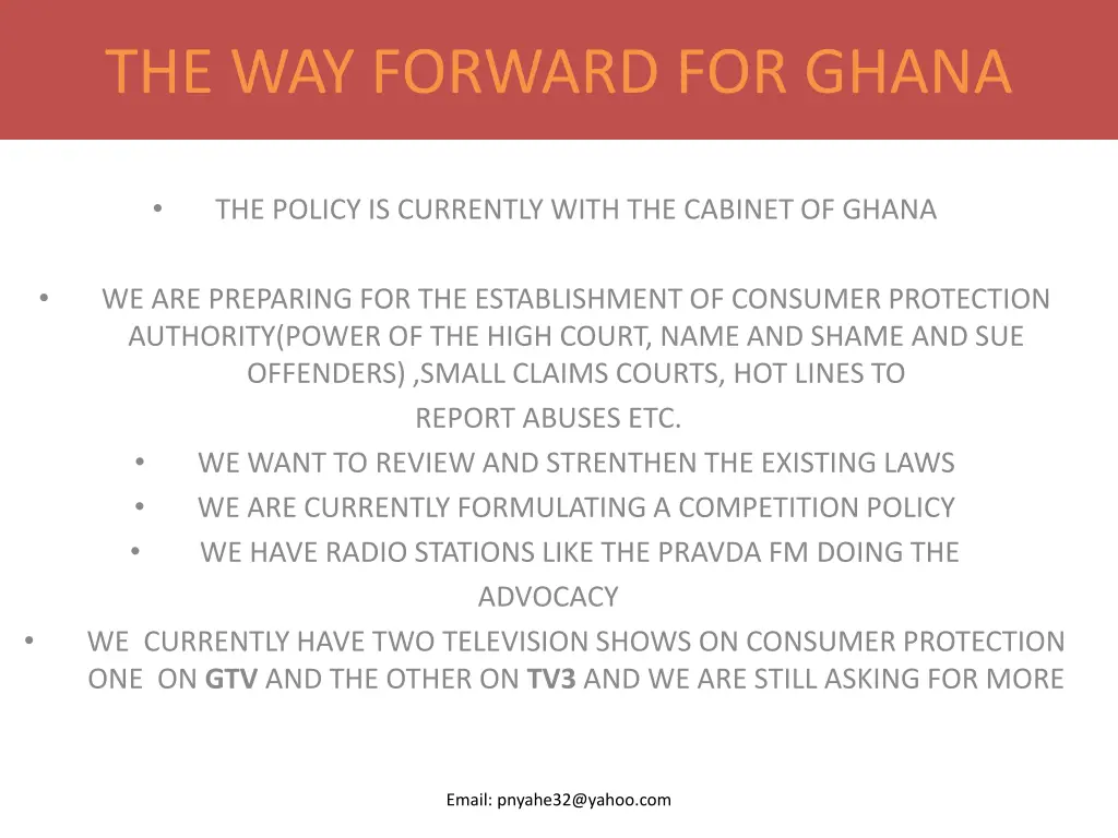 the way forward for ghana