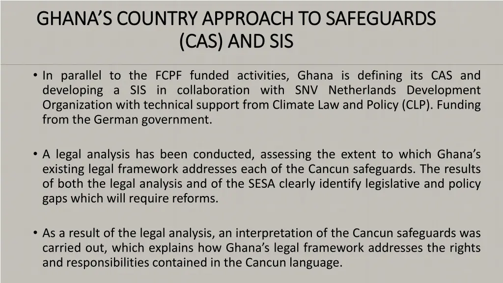 ghana s country approach to safeguards ghana