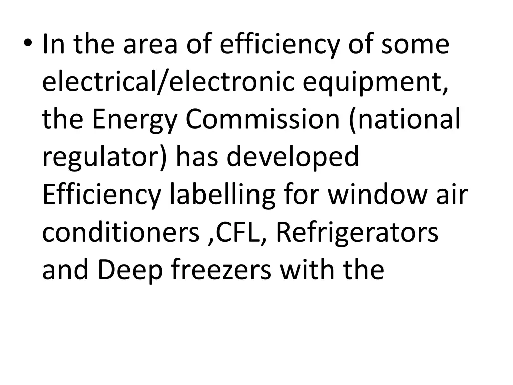 in the area of efficiency of some electrical