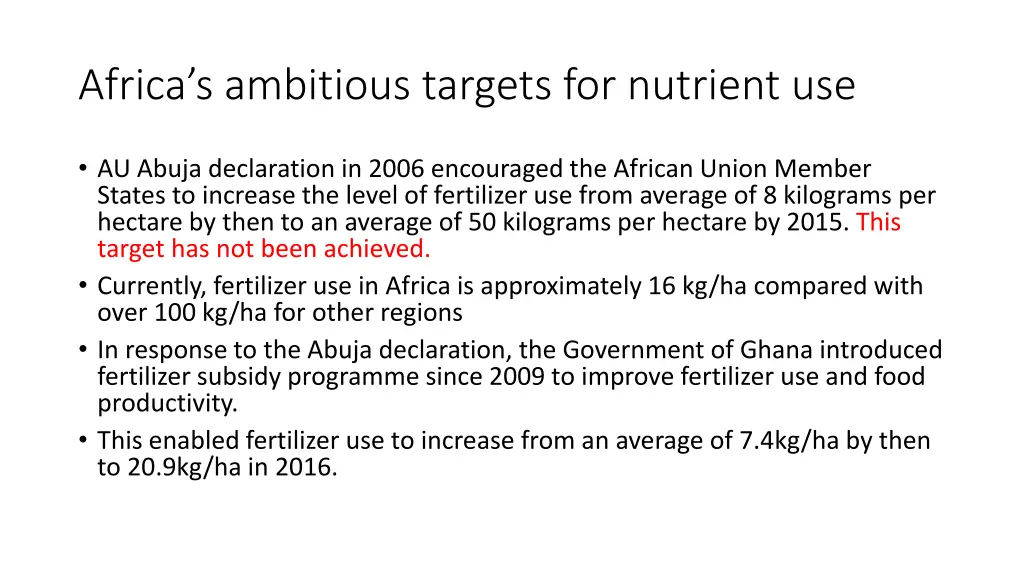 africa s ambitious targets for nutrient use