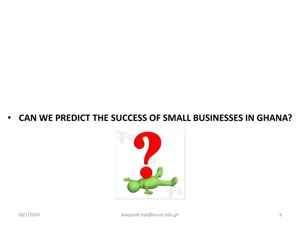 can we predict the success of small businesses