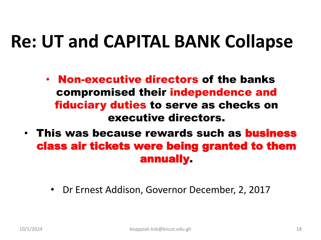 re ut and capital bank collapse