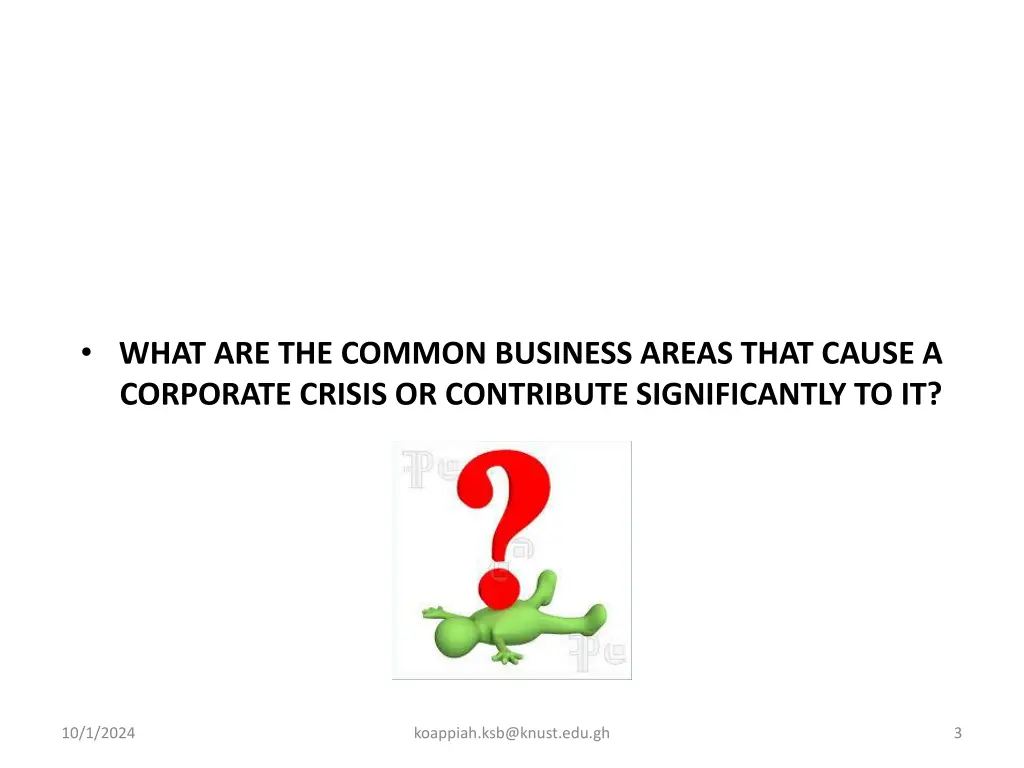 what are the common business areas that cause