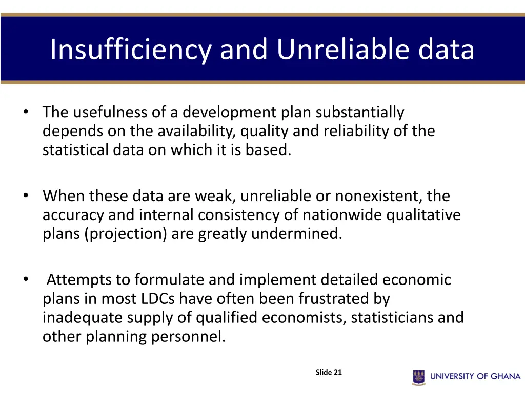 insufficiency and unreliable data