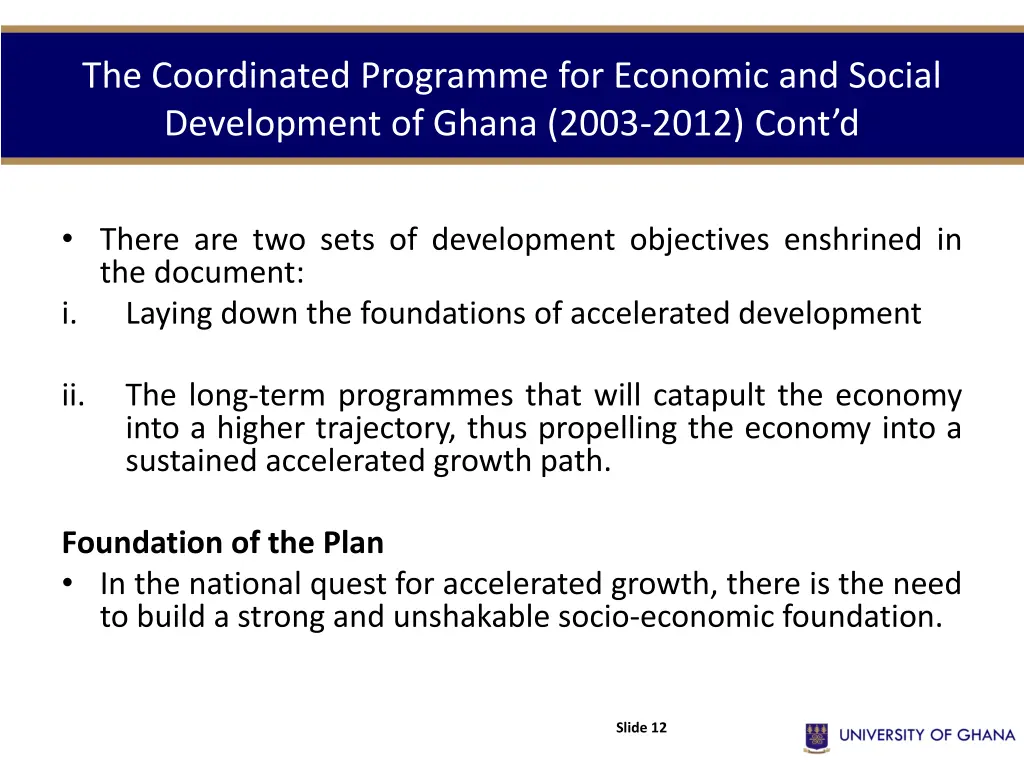 the coordinated programme for economic and social 1