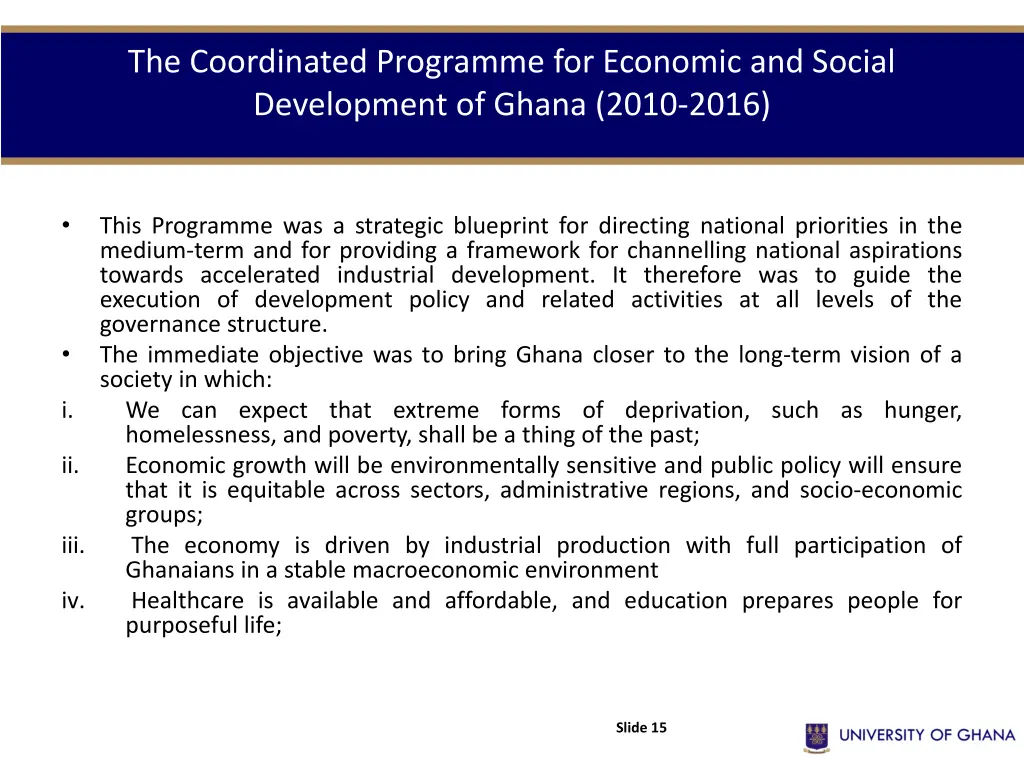 the coordinated programme for economic and social 4