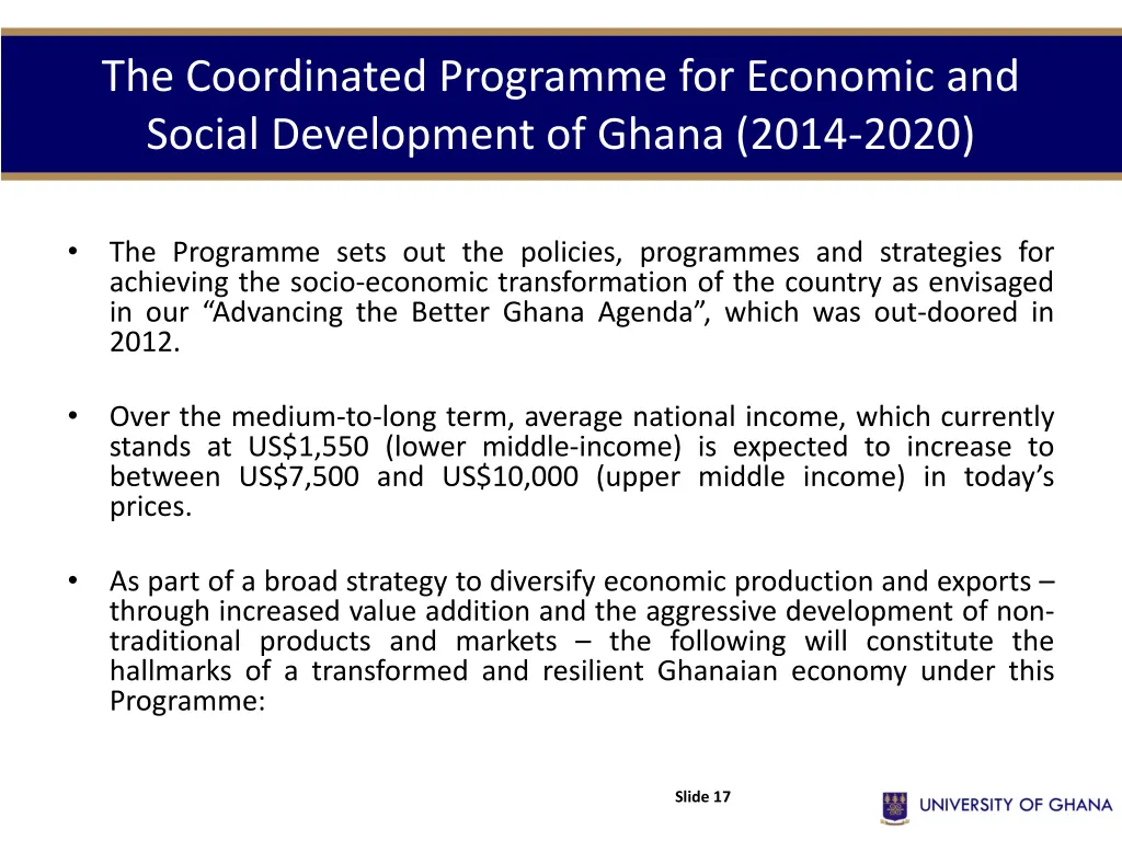 the coordinated programme for economic and social 6