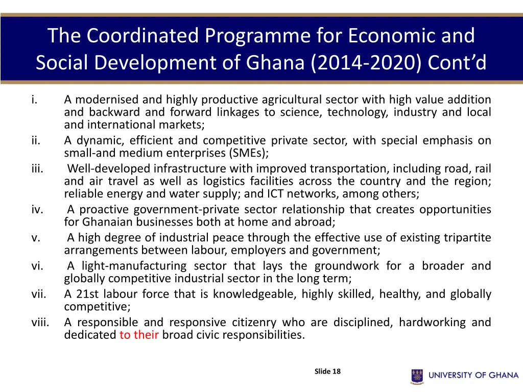 the coordinated programme for economic and social 7