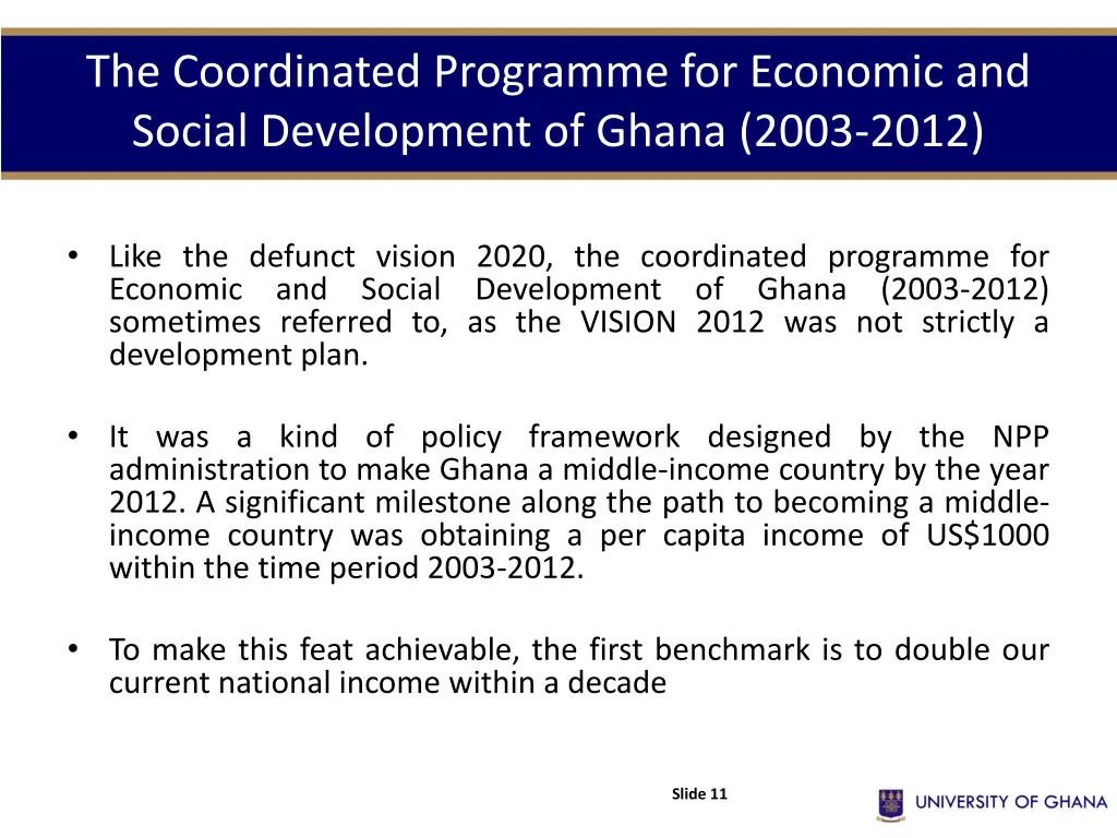 the coordinated programme for economic and social