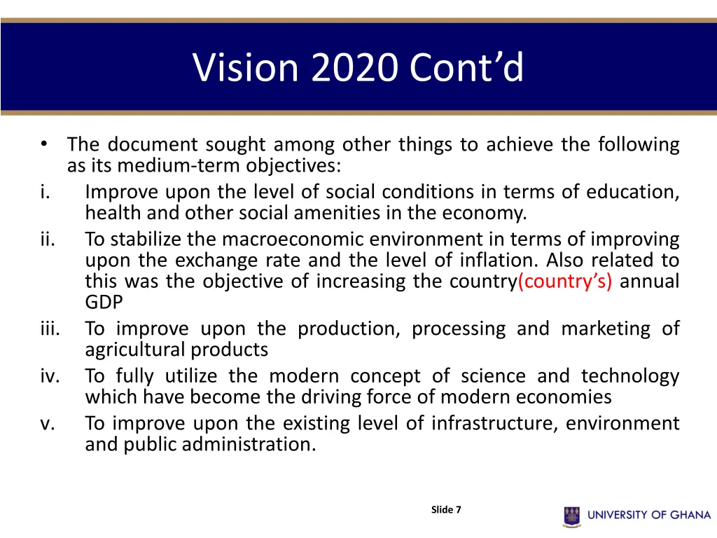 vision 2020 cont d