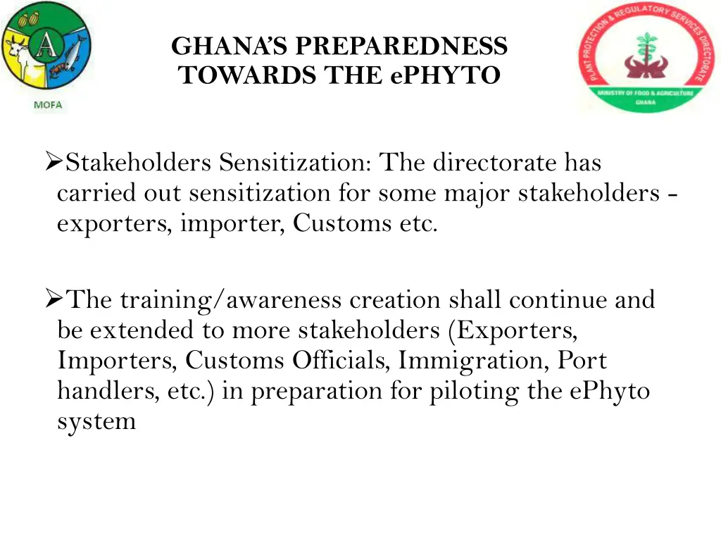 ghana s preparedness towards the ephyto 2