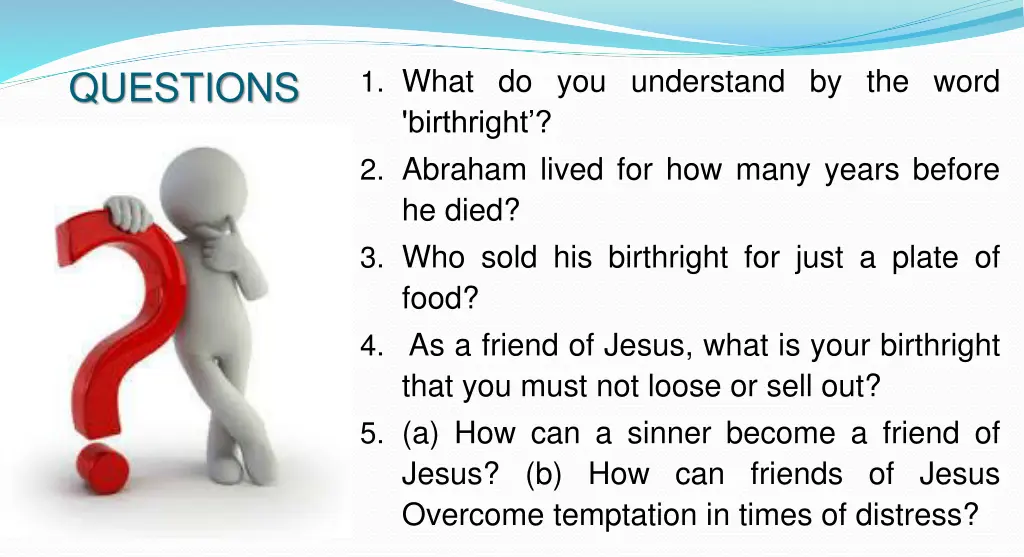 1 what do you understand by the word birthright