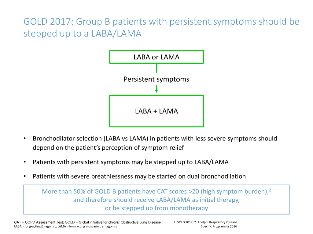 gold 2017 group b patients with persistent