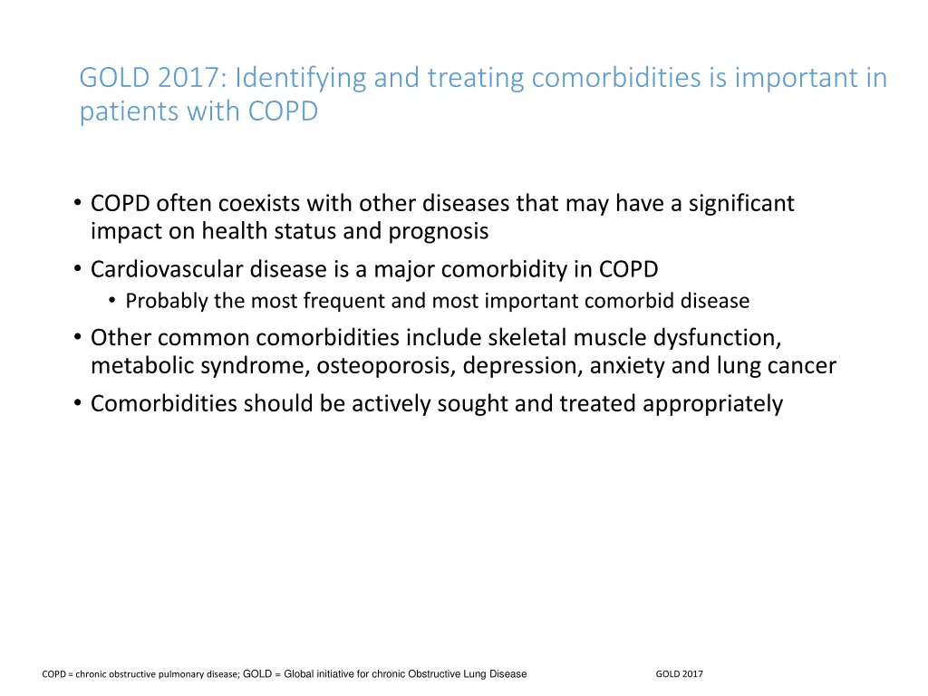 gold 2017 identifying and treating comorbidities