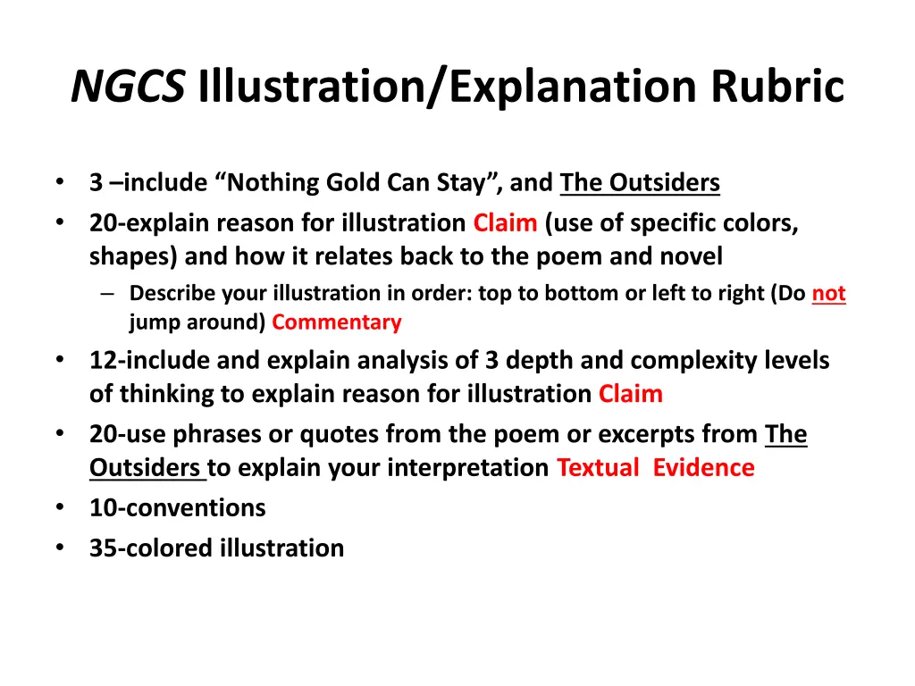 ngcs illustration explanation rubric