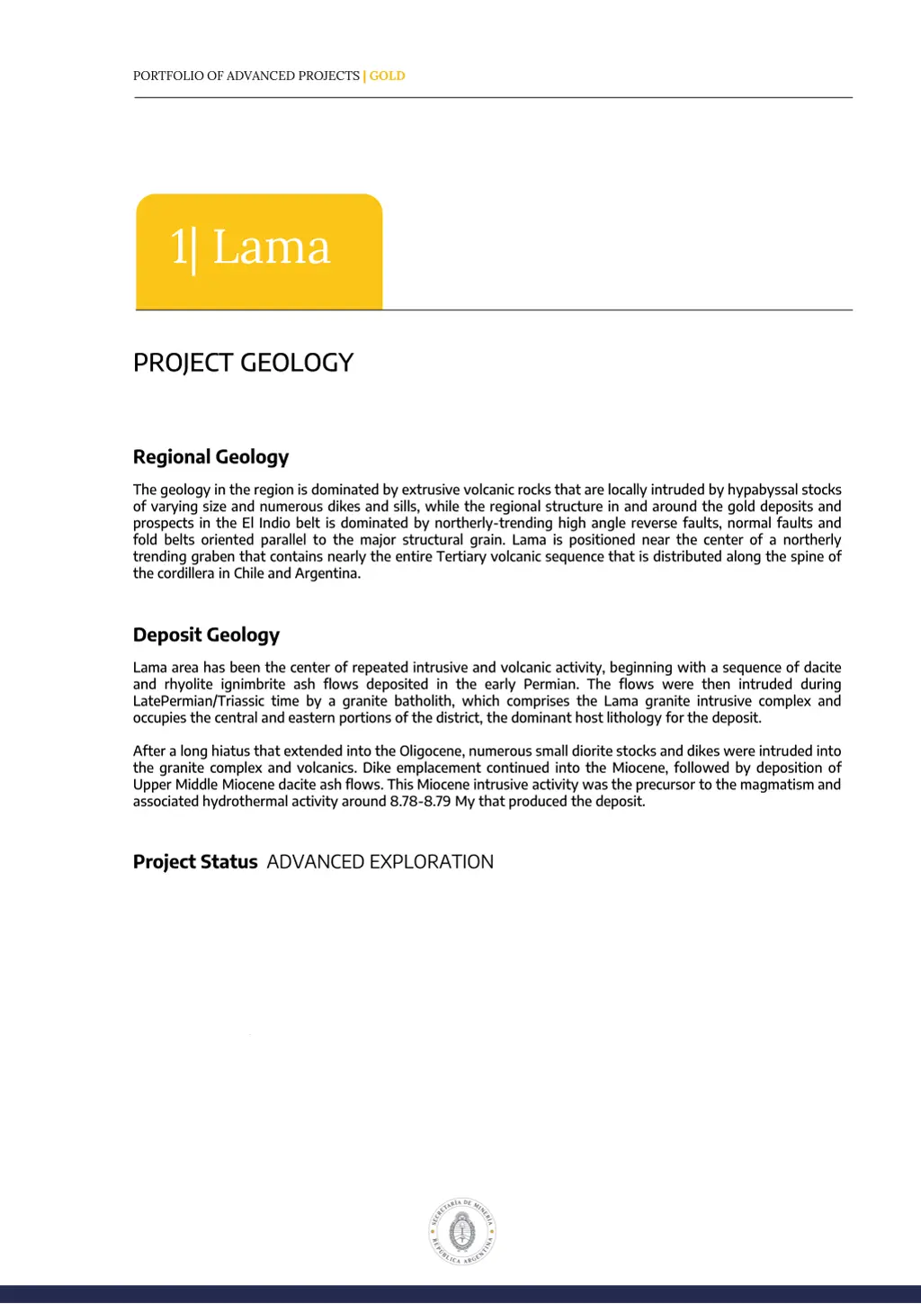 portfolio of advanced projects gold 3