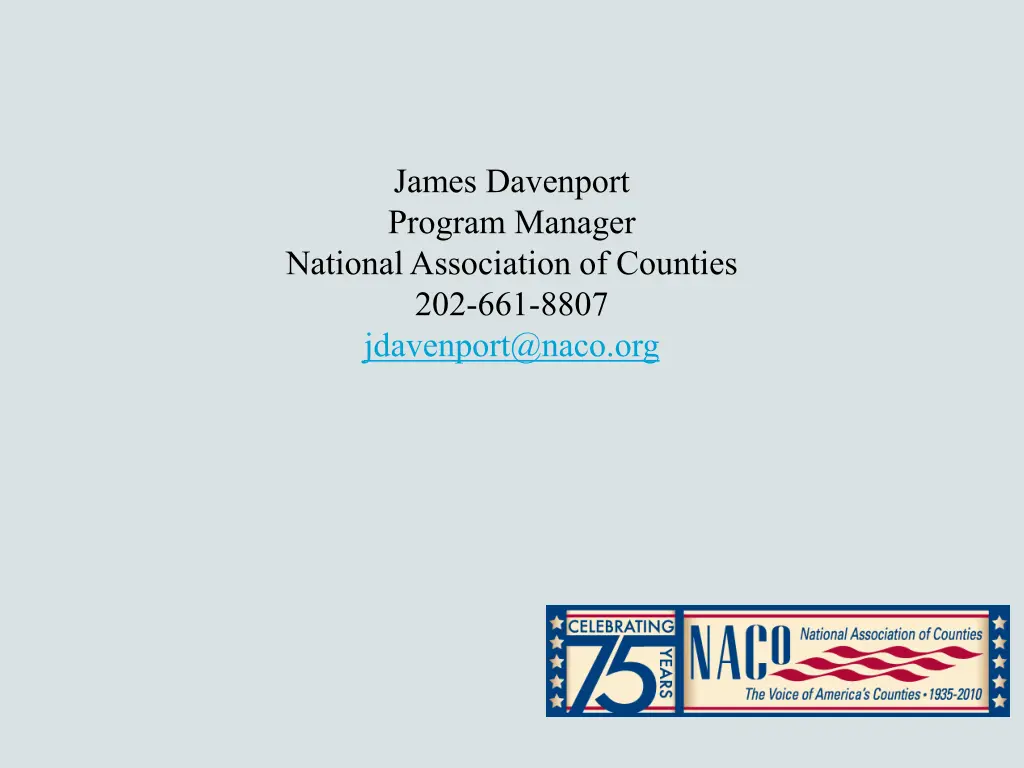 james davenport program manager national